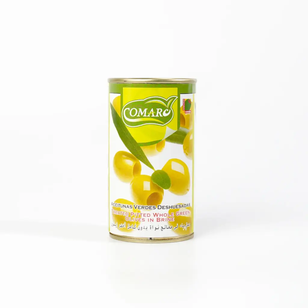 زيتون اخضر بدون نواة معدني مفتاح كومارو 300 غم
