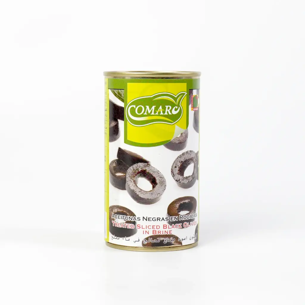 زيتون اسود شرائح معدني مفتاح كومارو 345 غم