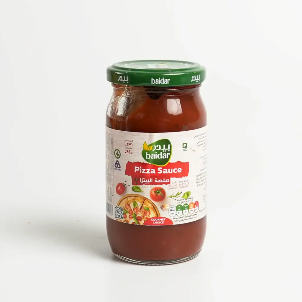 صلصة بيتزا زجاج صغيرة بيدر236 مل