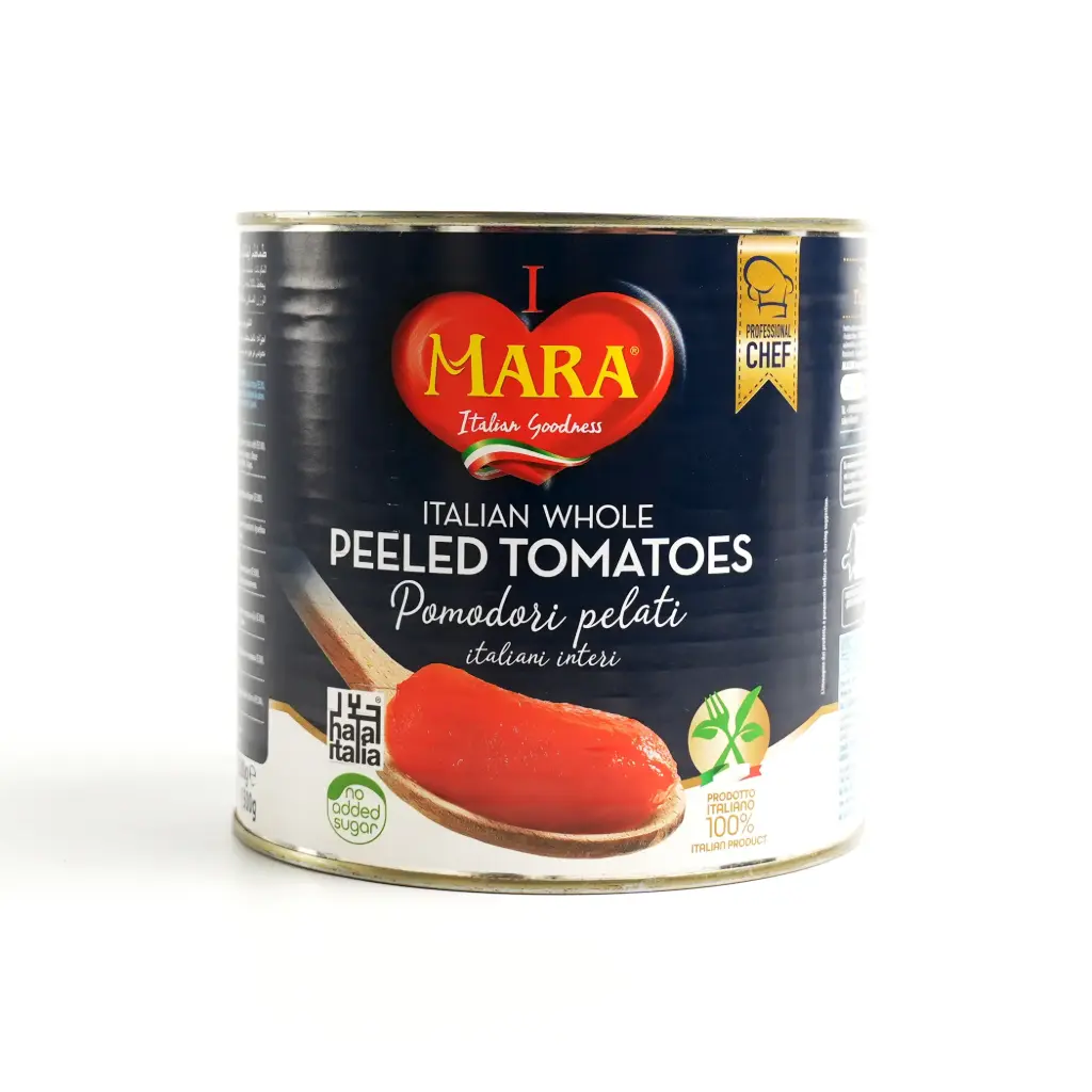 طماطم مقشورة معدني كبير مارا 2.5 كغم