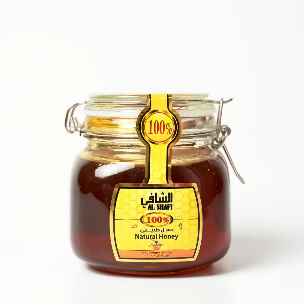 عسل طبيعي جرة زجاج الشافي 1 كغم