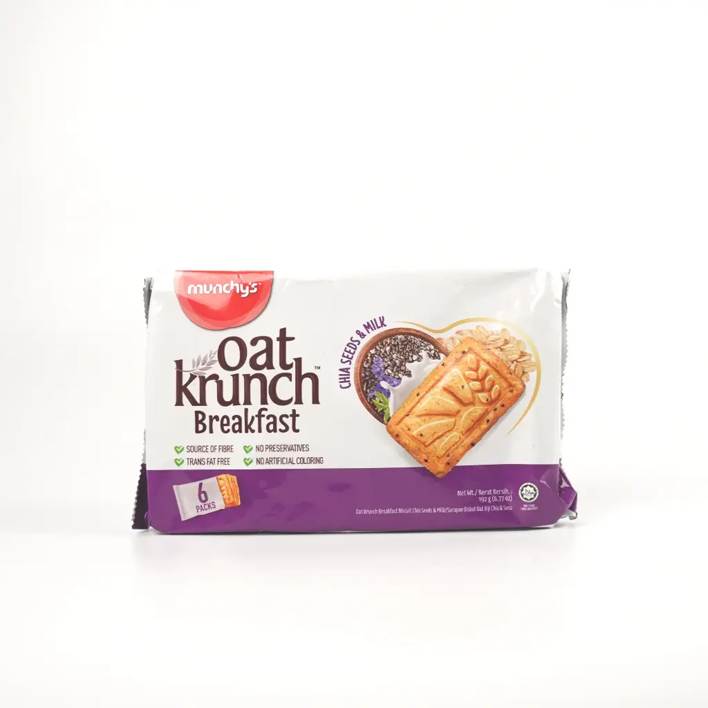 بسكت اوت كرانش شوفان حبة سودة منشي 208 غم 