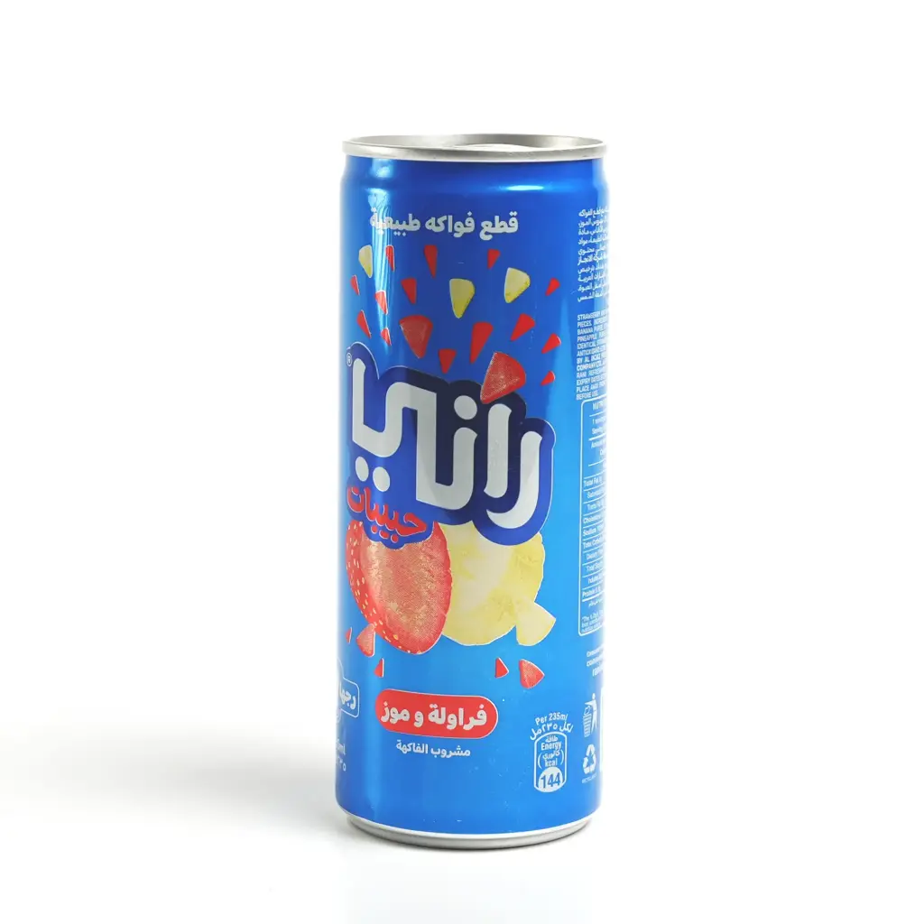 عصير حبيبات الموز و الفراولة راني 235 مل