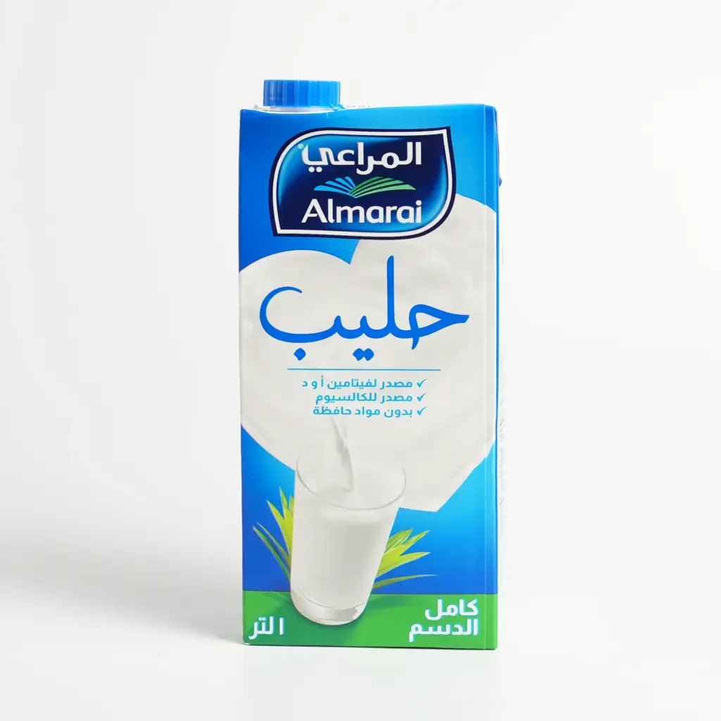  حليب كامل الدسم المراعي 1 لتر