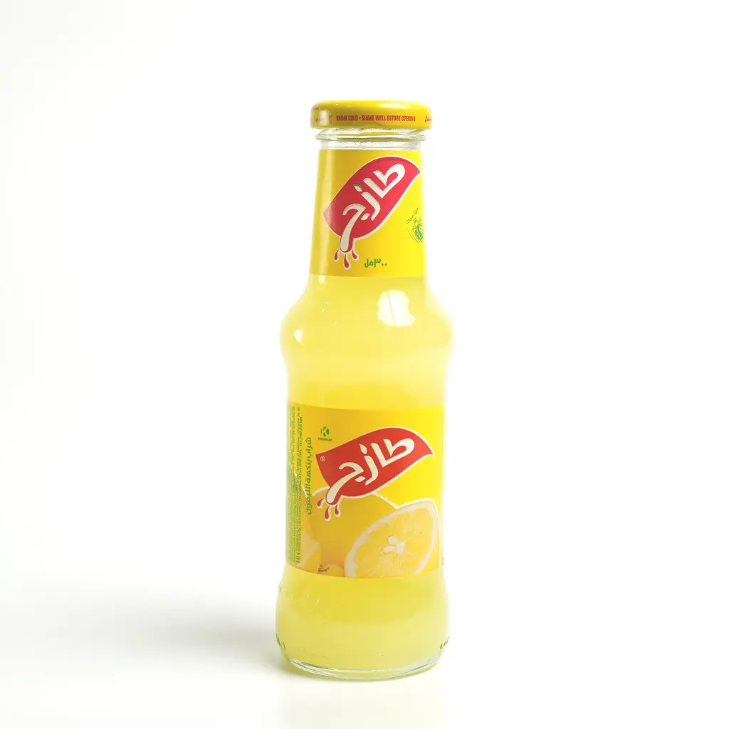 عصير الليمون علبة زجاجية أصفر طازج 300 مل  