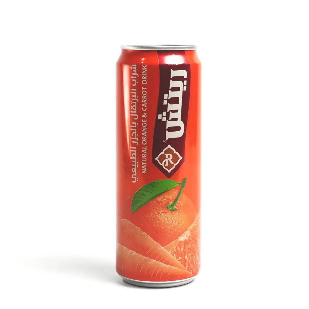 عصير برتقال وجزر طبيعي علبة معدنية ريتش 355 مل  